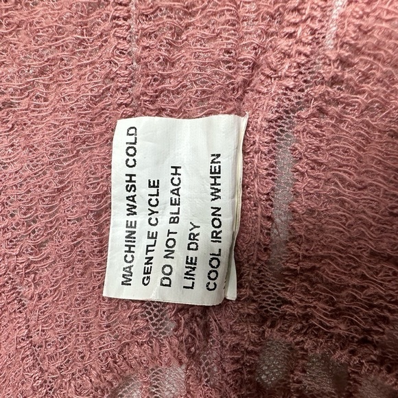 Rebellion Again dusty rose long kimono. Bohemian style. Lightweight. Size medium - Picture 14 of 14